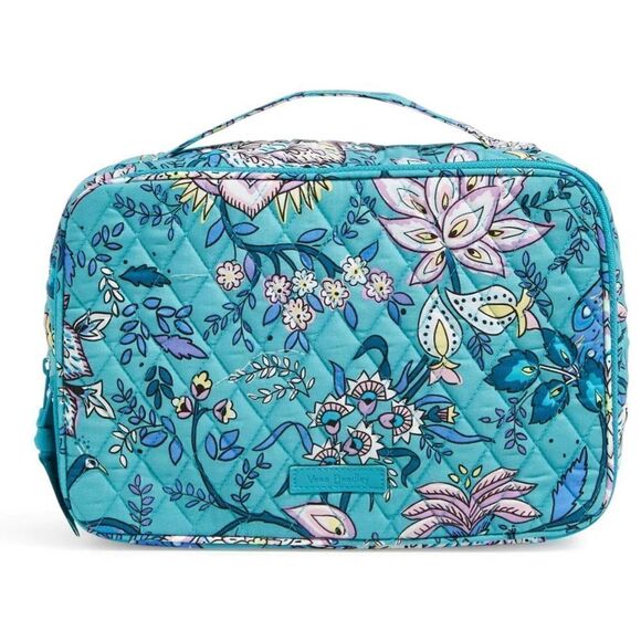 VERA BRADLEY Blush & Brush Makeup Case - PEACOCK GARDEN - Picture 7 of 8